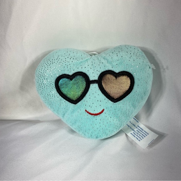 Smile Blue Heart Small Plushie - Picture 1 of 4